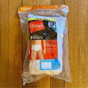 4pr Hanes White Briefs | Small | White